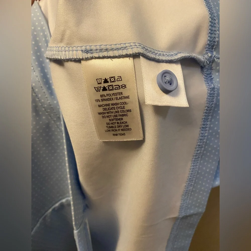 Rorie Whelan Golf UPF 50 blue & white polo - Picture 6 of 6